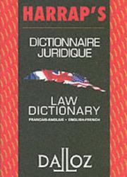 Front cover of Harrap's Dalloz French English Law Dictionary by Harrap