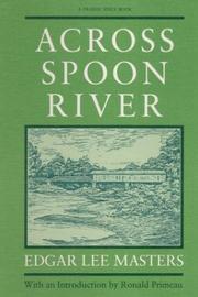 Cover of Across Spoon River by Edgar Lee Masters