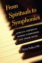 Front cover of From Spirituals to Symphonies by Helen Walker-Hill