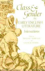 Front cover of Class and Gender in Early English Literature by Britton J. Harwood