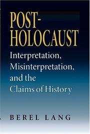 Cover of Post-Holocaust by Berel Lang