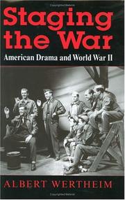 Cover of Staging the war by Albert Wertheim