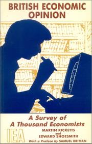 Front cover of British Economic Opinion by Martin Ricketts