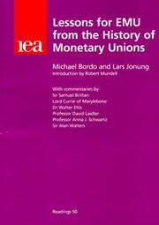 Front cover of Lessons for EMU from the history of monetary unions by Michael D. Bordo