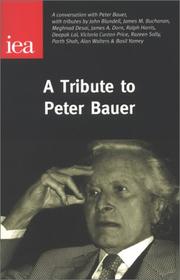 Cover of Tribute to Peter Bauer by John Blundell