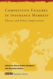Front cover of Competitive failures in insurance markets by Pierre-André Chiappori