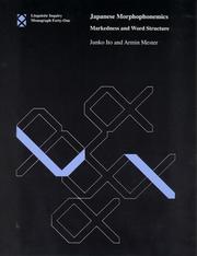 Cover of Japanese morphophonemics by Junko Itō
