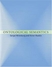 Cover of Ontological semantics by Sergei Nirenburg