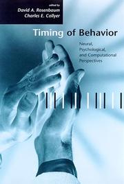 Cover of Timing of behavior by David A. Rosenbaum