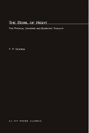 Front cover of The bowl of night by F. P. Dickson