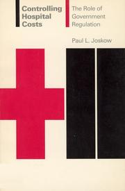 Front cover of Controlling Hospital Costs by Paul L. Joskow