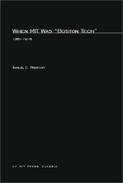 Front cover of When MIT Was "Boston Tech" by Samuel C. Prescott