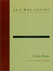 Front cover of As I Was Saying, Vol. 2 by Colin Rowe