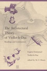 Cover of The architectural theory of Viollet-le-Duc by Eugène-Emmanuel Viollet-le-Duc