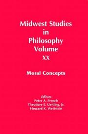 Cover of Moral concepts by Peter A. French