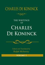 Cover of The Writings of Charles De Koninck by Charles de Koninck