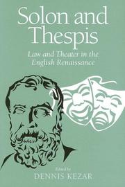 Front cover of Solon and Thespis by Dennis Kezar