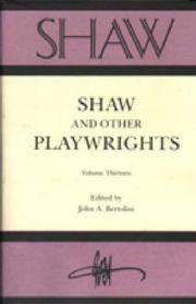 Cover of Shaw and other playwrights by John A. Bertolini