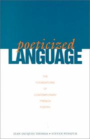 Cover of Poeticized language by Jean-Jacques Thomas