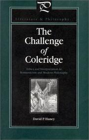 Front cover of The challenge of Coleridge by David P. Haney