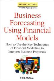Cover of Business forecasting using financial models by Neil Hogg