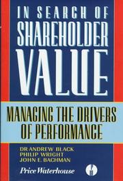 Cover of In search of shareholder value by Philip Wright