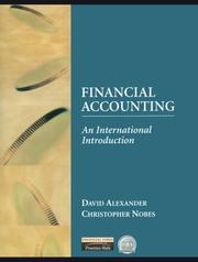 Cover of Financial accounting by David Alexander
