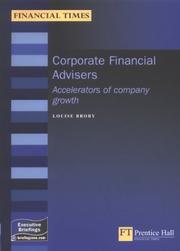 Front cover of Corporate Financial Advisers by Louise Broby