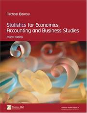 Cover of Statistics for economics, accounting and business studies by Michael Barrow