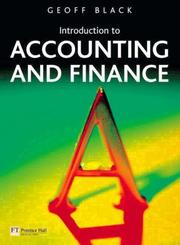 Cover of Introduction To Accounting And Finance by Geoff Black