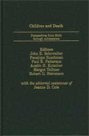 Cover of Children and death by John E. Schowalter