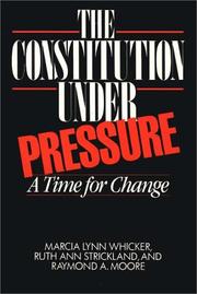 Front cover of The Constitution under pressure by Marcia Lynn Whicker