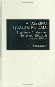 Cover of Analyzing qualitative data by John J. Kennedy