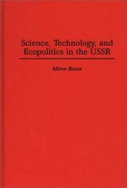 Front cover of Science, technology, and ecopolitics in the USSR by Miron Rezun