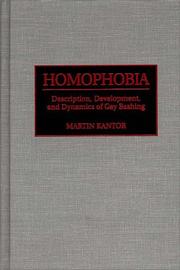 Cover of Homophobia by Martin Kantor
