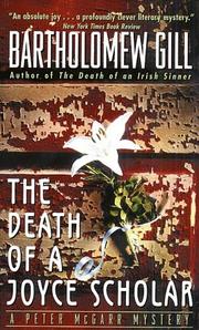 Front cover of The death of a Joyce scholar by Bartholomew Gill