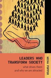 Front cover of Leaders Who Transform Society: by Micha Popper