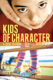 Front cover of Kids of character by David M. Shumaker
