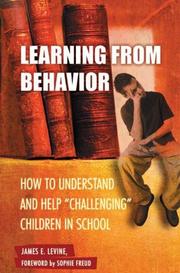 Cover of Learning from Behavior by James E. Levine