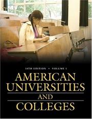 Front cover of American universities and colleges by American Council on Education.