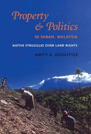 Front cover of Property and Politics in Sabah, Malaysia by Amity A. Doolittle