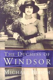 Front cover of The Duchess of Windsor by Michael Bloch