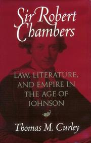 Cover of Sir Robert Chambers by Thomas M. Curley