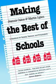 Front cover of Making the best of schools by Jeannie Oakes