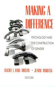 Cover of Making a Difference by Rachel T. Hare-Mustin