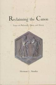 Front cover of Reclaiming the canon by Herman L. Sinaiko