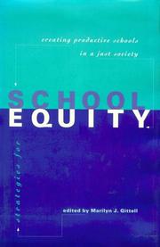Front cover of Strategies for School Equity by Marilyn J. Gittell