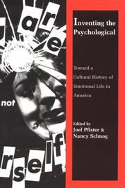 Front cover of Inventing the psychological by Joel Pfister