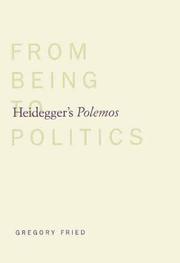 Cover of Heidegger's Polemos by Gregory Fried