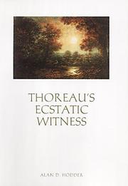 Cover of Thoreau's ecstatic witness by Alan D. Hodder